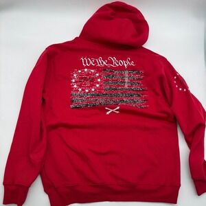 NWT‎ Howitzer Patriot Cannon Flag Hoodie Red Mens Large We the People USA